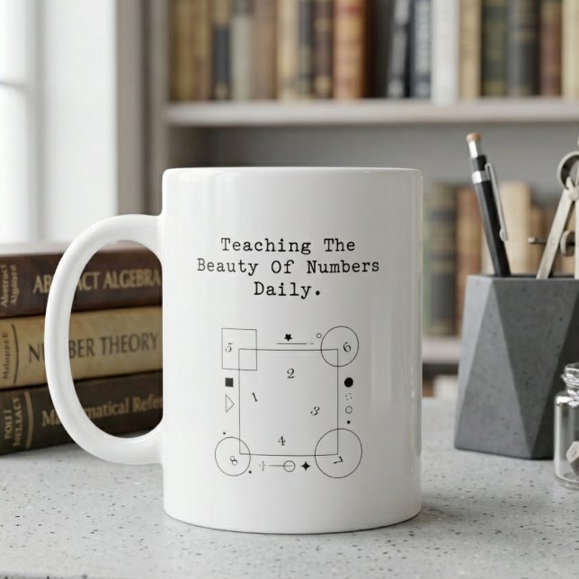 Caneca De Café Apreciação do Professor de Matemática | A Beleza d (Criador carregado)