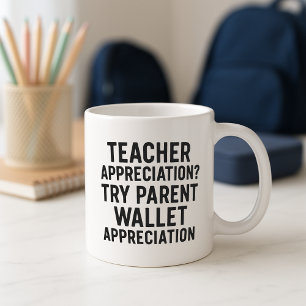 Caneca De Café Apreciação do Professor vs. Apreciação da Carteira