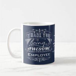 Caneca De Café Apreciação Personalizada de Funcionários Obrigado