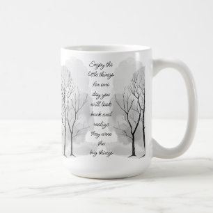 Caneca De Café Apreciar Pequenas Coisas Citação Inspiradora de Vi