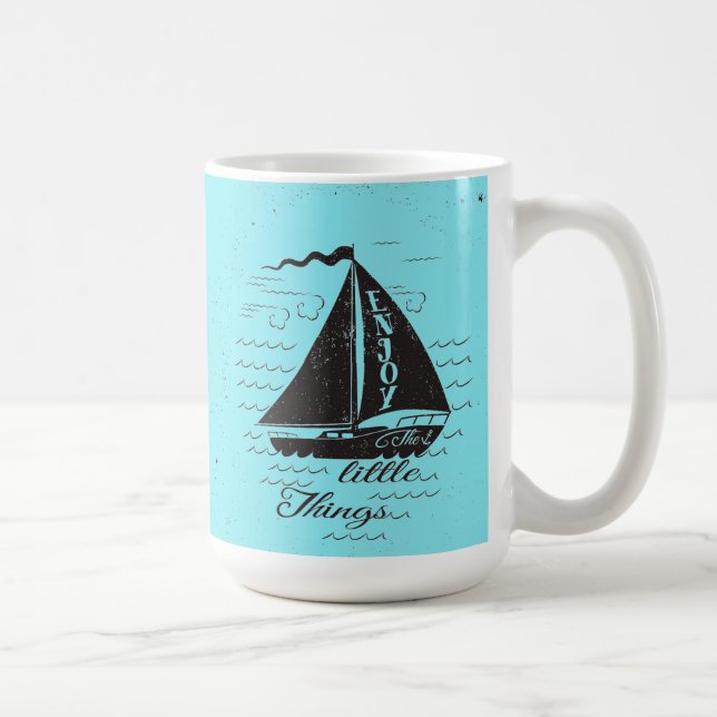 Caneca De Café Aprecie o poster pequeno das coisas (Direita)