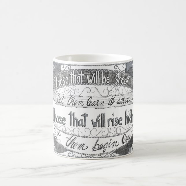 Caneca De Café Aprender a Servir (Centro)
