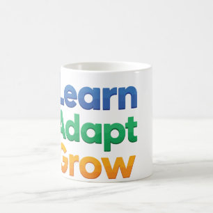 Caneca De Café Aprender Adaptar Crescer
