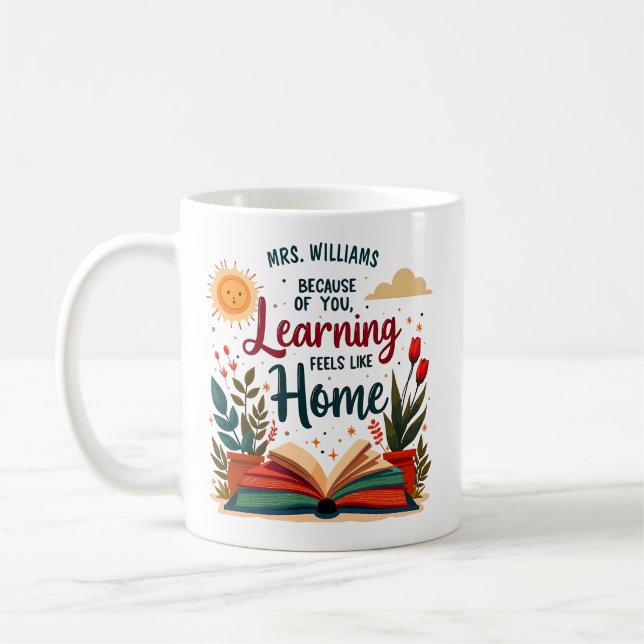 Caneca De Café Aprender É Como Apreciação De Professores Doméstic (Esquerda)