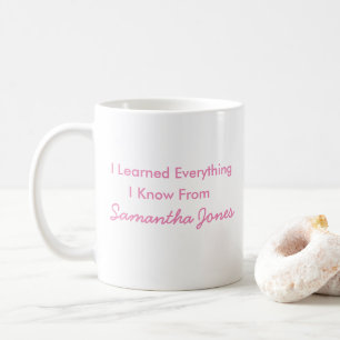 Caneca De Café Aprendi Tudo O Que Sei Com Samantha Mug