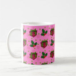 Caneca De Café Apresenta e Holly_pink
