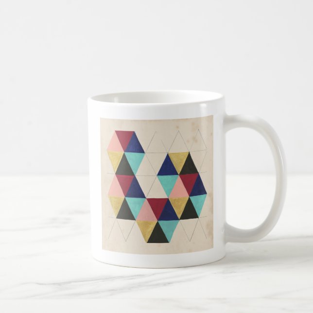 Caneca De Café Apresentação de padrões geométricos III (Direita)