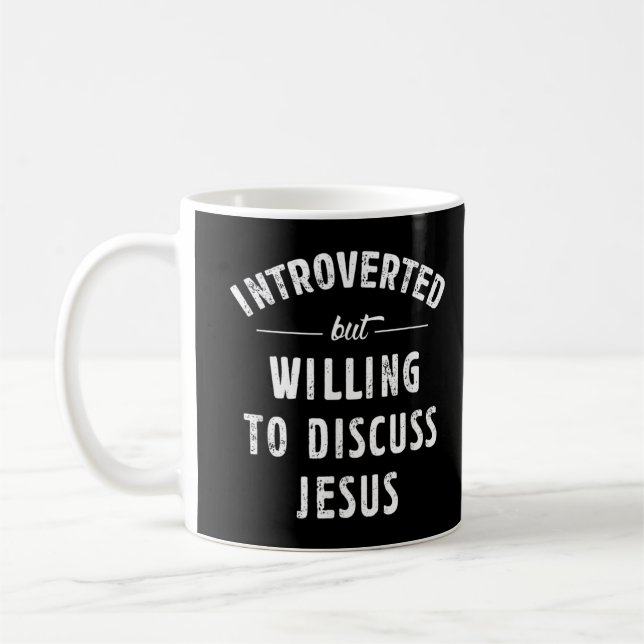 Caneca De Café Apresentado, Mas Disposto A Discutir Jesus (Esquerda)