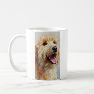 Caneca De Café Apricot golden doodle aquarela