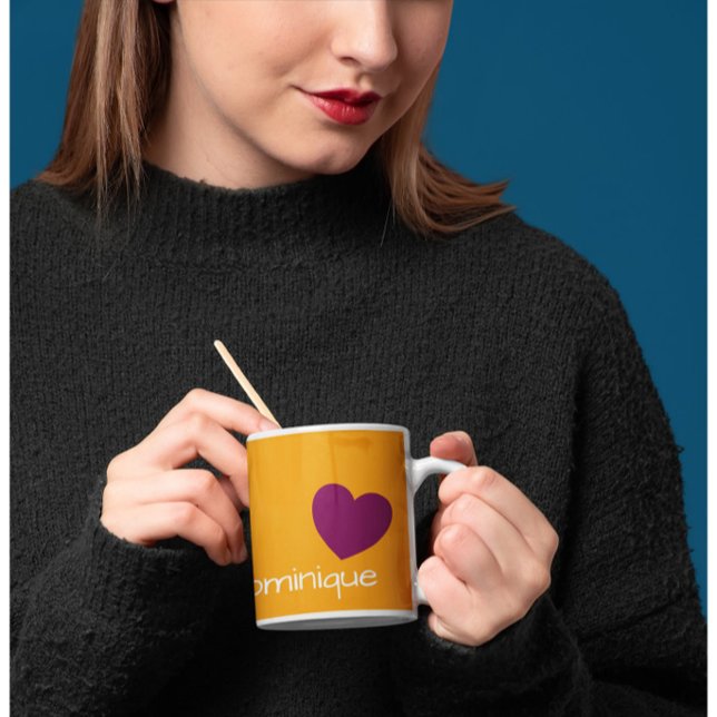 Caneca De Café Apricot Perfection - The Coffee Mug With A Heart (Mockup)