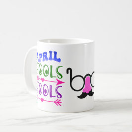 Caneca De Café April Fool Day Fools Mustache & Glass