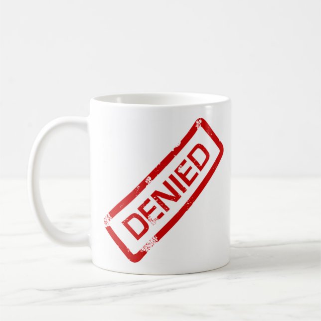 Caneca De Café aprovado, negado (Esquerda)
