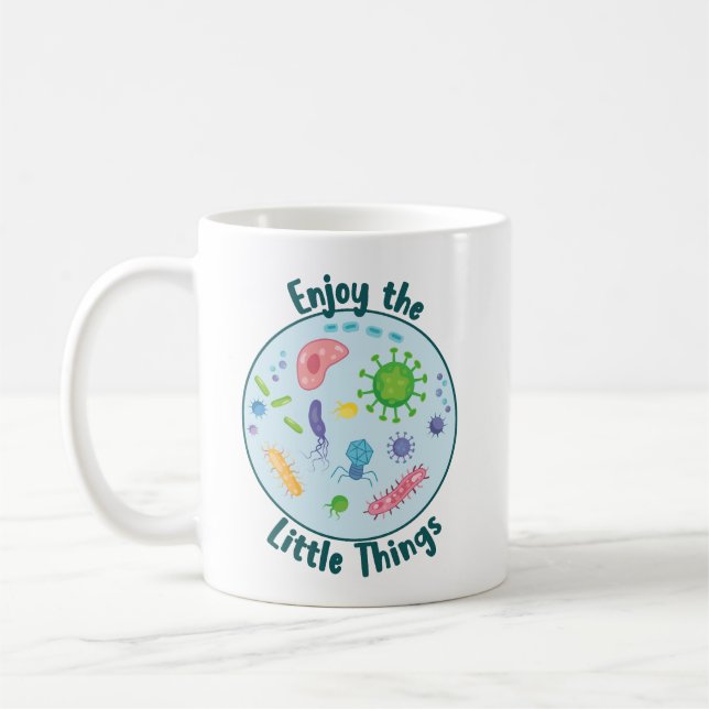 Caneca De Café Aproveite as Coisas Engraçadas Biologia (Esquerda)