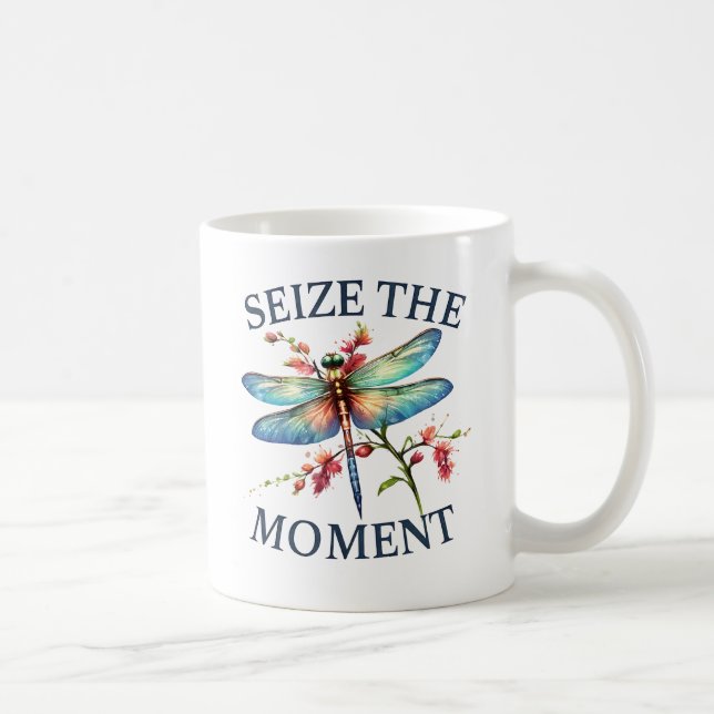 Caneca De Café Aproveite o momento - Dragonfly Artística (Direita)