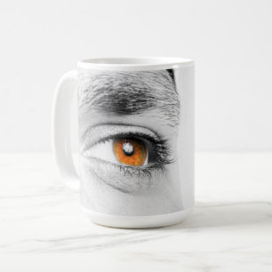Caneca De Café Aproximação dos olhos humanos