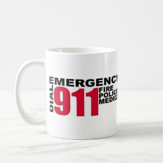 Caneca De Café APSD e discam 9-1-1 logotipos