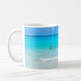 Caneca De Café Aqua Blue Ocean Sea Sky Personalizado