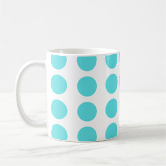 Caneca De Café Aqua Bolinhas Design