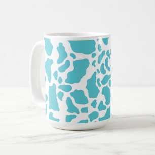 Caneca De Café Aqua Cow Localiza Padrão de Impressão Animal