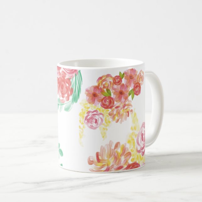 Caneca De Café Aqua fleur (Frente Esquerda)