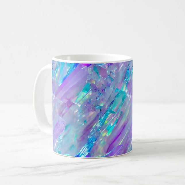 Caneca De Café Aquamarine e Ametist Crystal (Frente Esquerda)
