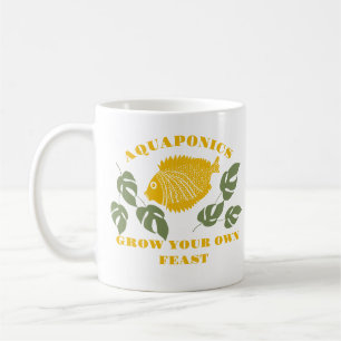 Caneca De Café Aquaponics Cresce Seu Próprio Banquete