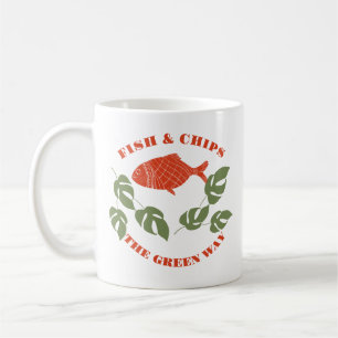 Caneca De Café Aquaponics Fish & Chips the Green Way