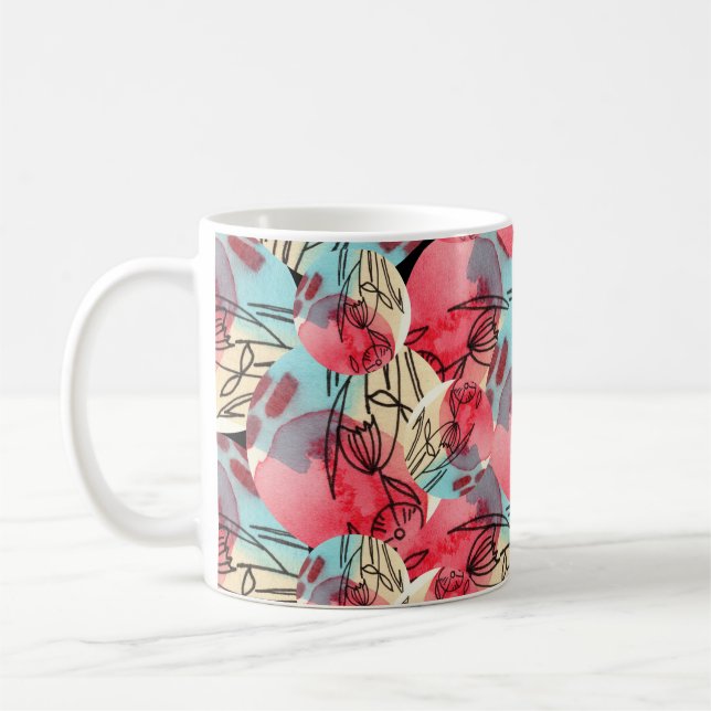 Caneca De Café Aquarela A Frio (Esquerda)