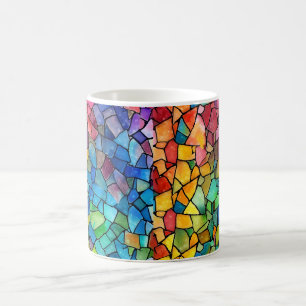 Caneca De Café Aquarela Arco Arco-Íris Vidro Estampado