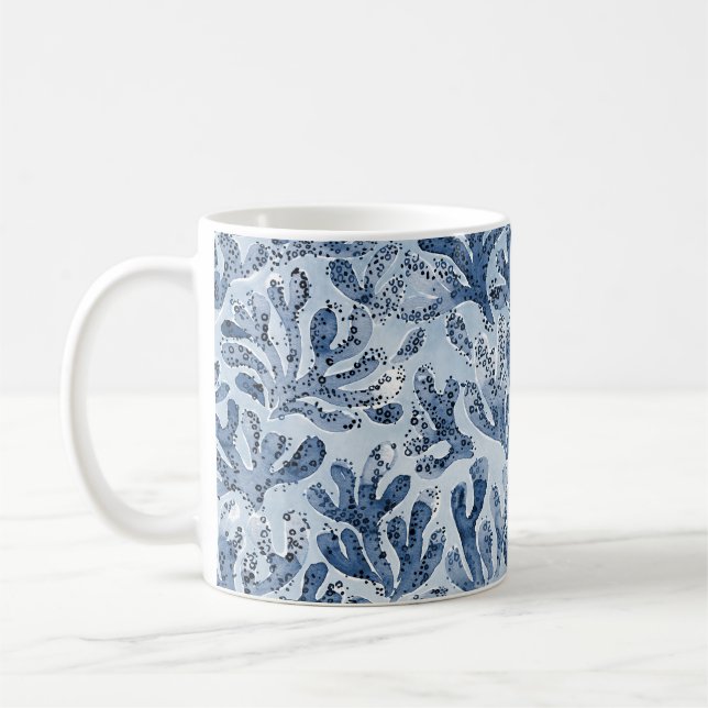Caneca De Café Aquarela Coral (Esquerda)