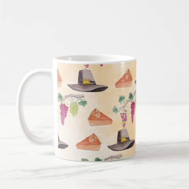 Caneca De Café aquarela de ação de graças (Esquerda)