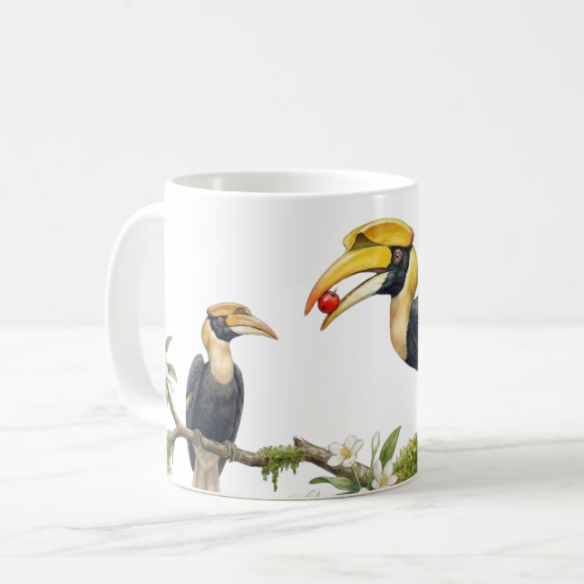 Caneca de Café Aquarela de Amor Verdadeiro do Cala (Frente Esquerda)