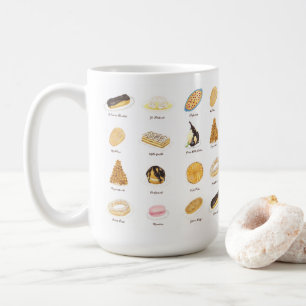 Caneca De Café Aquarela de Pâtisserie Françaises