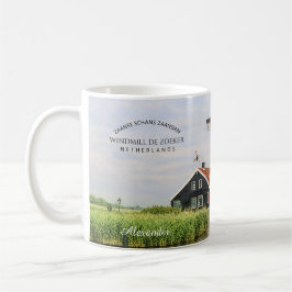 Caneca De Café Aquarela do Moinho de Vento de Zaanse Schans Holan