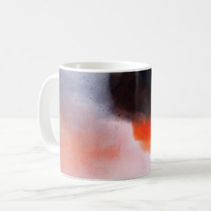 Caneca De Café Aquarela Estilosa Abstrata Pintada à Mão