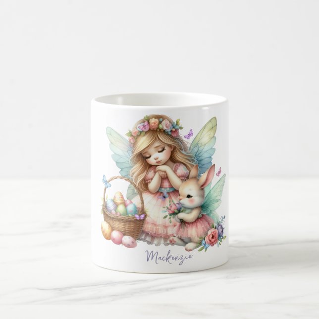 Caneca De Café Aquarela Fada da Primavera de Páscoa (Centro)