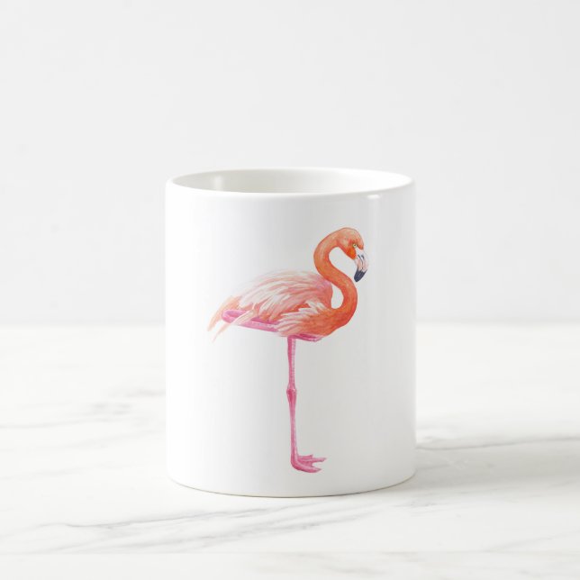 Caneca De Café Aquarela Flamingo (Centro)
