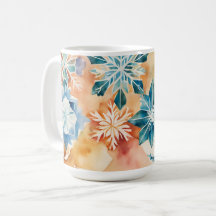 Aquarela Flocos de Neve Flocos de Natal