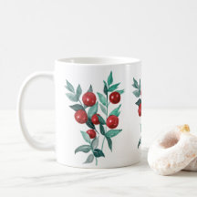 Aquarela Frutas Vermelhas Festivas