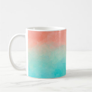 Caneca De Café Aquarela. Lâminas pintadas à mão, faixa texturi