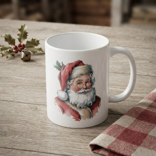 Caneca De Café Aquarela Papai Noel