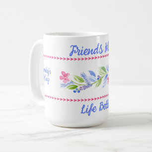 Caneca De Café Aquarela Pastel Floral SEJA GENTIL