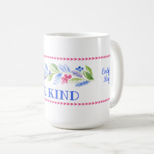 Caneca De Café Aquarela Pastel Floral SEJA GENTIL