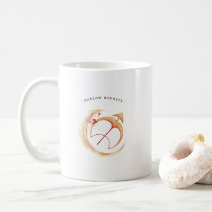 Caneca De Café Aquarela Sagitário Astrologia Zodíaco   Monograma