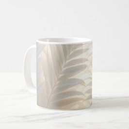 Caneca De Café Aquarela tropical relaxante, folhas de palmeira br