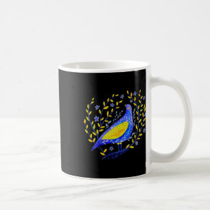 Caneca De Café Aquarela Ucrânia Floral Paz Passaro Kid's Mulheres