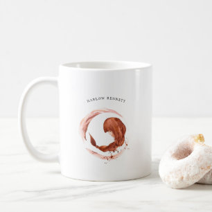 Caneca De Café Aquarela Virgem Astrologia Signo do Zodíaco Mono