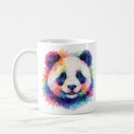 Caneca De Café Aquarell Regenbogen Panda Tasse – Wildtier Edition