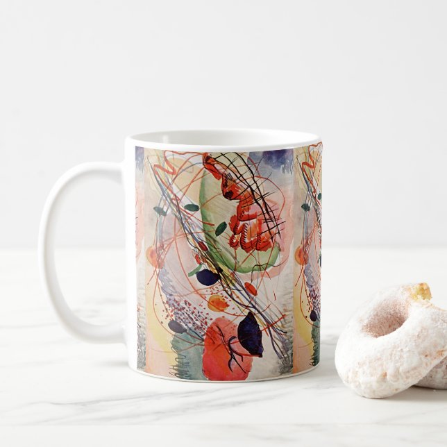 Caneca De Café Aquarell Serenity de Wassily Kandinsky (Com Donut)