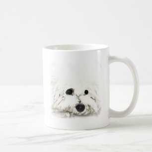 Caneca De Café Aquarelle principal artístico de Bichon
